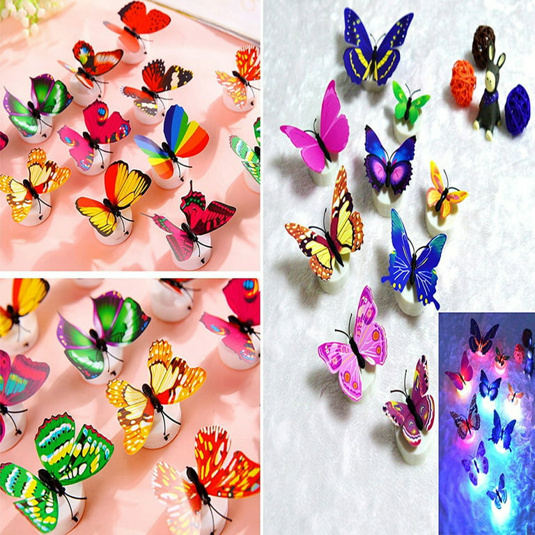  Butterfly Wall Decals Glow in The Dark Butterflies Wall Decals  Luminous Butterfly Wall Stickers Waterproof Peel and Stick for Kids Boys  Girls Bedroom Birthday Decorations : Baby