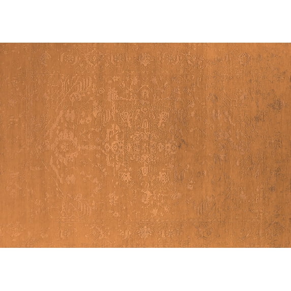 Ahgly Company Indoor Rectangle Oriental Orange Industrial Area Rugs, 5' x 7'