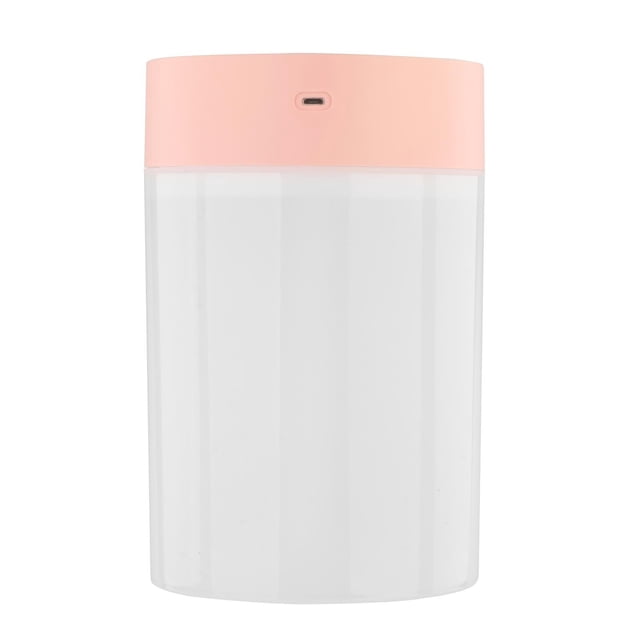 Humidificador de aire de 1600 ml con luz LED nocturna, difusor de aroma, generador de niebla para el hogar y el coche. rosa doble