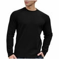 thumbnail image 2 of PNTUTB Men Fashion Solid Color Slim Casual Side Zipper Pullover Long Sleeved Round Neck Base Top, 2 of 5
