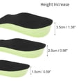 thumbnail image 2 of Unique Bargains 1 Pair Height Increase Shoe Inserts Fit Shoe Size 3.5cm Green Black, 2 of 6