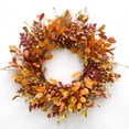 thumbnail image 6 of TETOU 20.5" Fall Wreaths for Front Door, Artificial Pumpkin Maple Leaves Harvest Autumn Wreath with Eucalyptus Leaves for Fall Thanksgiving Halloween Door Wall Porch Indoor Outdoor Decoratioin, 6 of 8