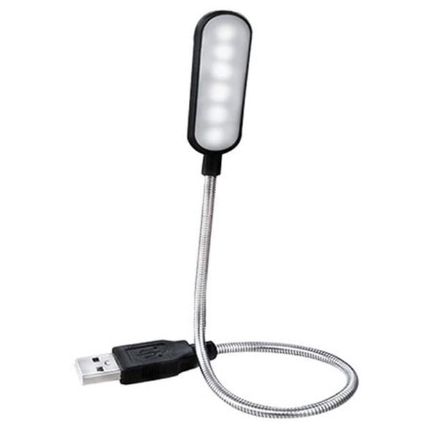 Luz de escritorio LED USB Lámpara de mesa de libro de estudio portátil Luz de noche Blanco cálido