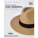 thumbnail image 2 of FURTALK Sombrero Panamá de Paja de ala Ancha para Mujer y Hombre Fedora Sombreros para el Sol de Playa de Verano Sombrero de Paja UPF para Mujer Caqui, 2 of 9