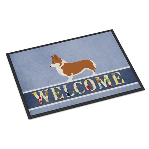 Carolines Treasures BB8320MAT Pembroke Welsh Corgi Tapis de Bienvenue Intérieur Ou Extérieur - 18 x 27 Po.