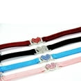 thumbnail image 3 of Collar ajustable con forma de corazón para gato, cadena para el cuello con decoración de diamantes de imitación y cascabel para gato, gatito o mascota (azul), 3 of 7