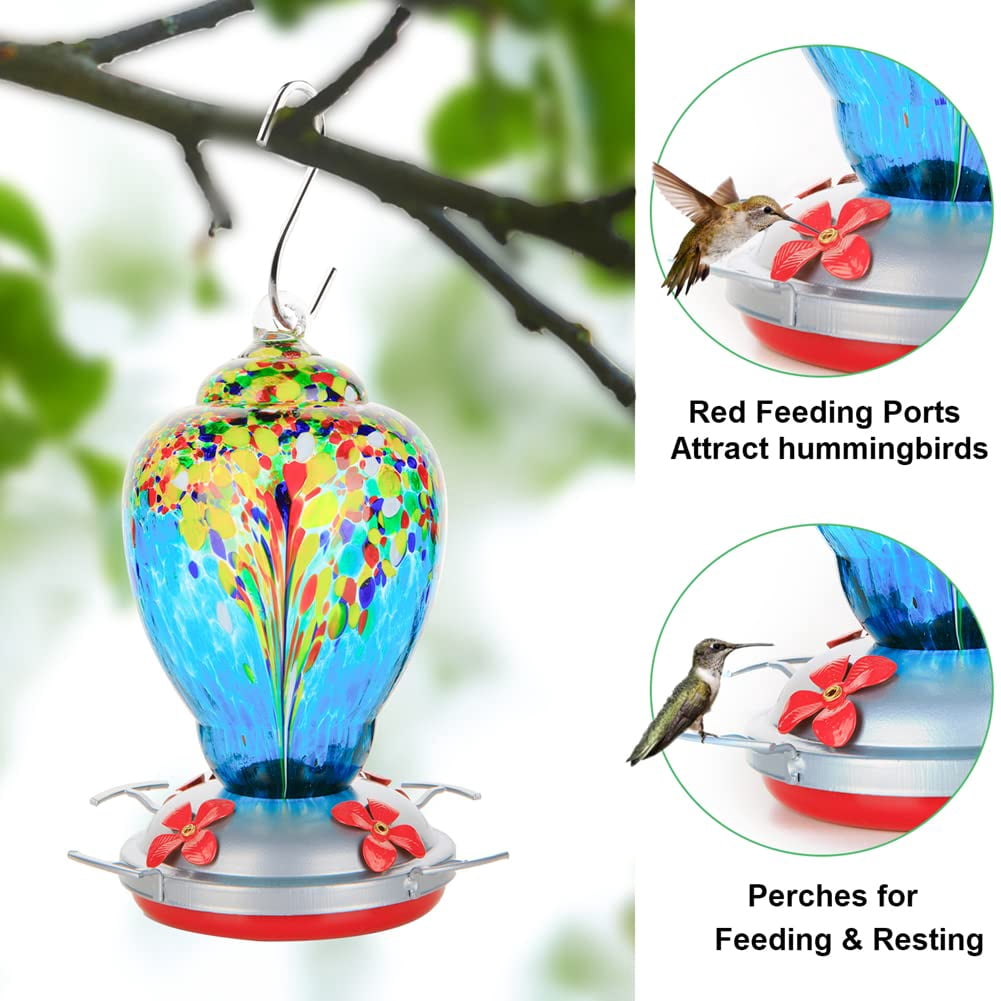 Hummingbird Feeder Red-white 32 Ounces Outdoor Patio Use