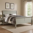 thumbnail image 6 of Sleigh Design Twin Size Bed with Rectangular Thin Legs, Silver, 6 of 10