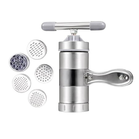 

BESTONZON Stainless Steel Manual Noodle Maker Noodles Press Machine Pasta Maker (5 Noodle Mould)