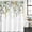 White, variant on Eucalyptus Leaves Shower Curtain Set - 48" x 72" Washable Bathtub Curtain with 12 Hooks, Green Summer Botanical Rustic Waterproof Fabric Stall Shower Curtains for Bathroom/Bathtub Décor