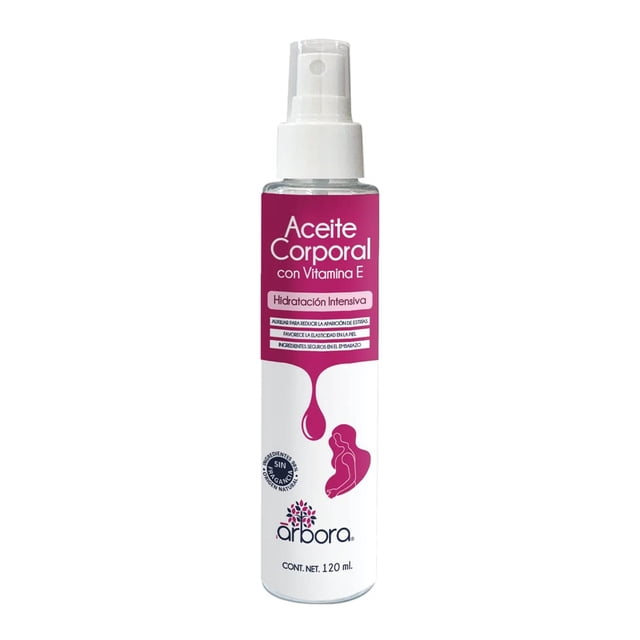 Aceite Corporal Árbora Hidratación Intensiva Almendras, Aguacate, Coco y Oliva para Estrías