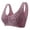 Purple, variant on Low Back Bras for Women Seamless Floral Bras for Older Women Push up Bra No Underwire Pullover Balconette Breathable Underwear Bralettes Longline Bras for Women Front Closure Beige 38/85