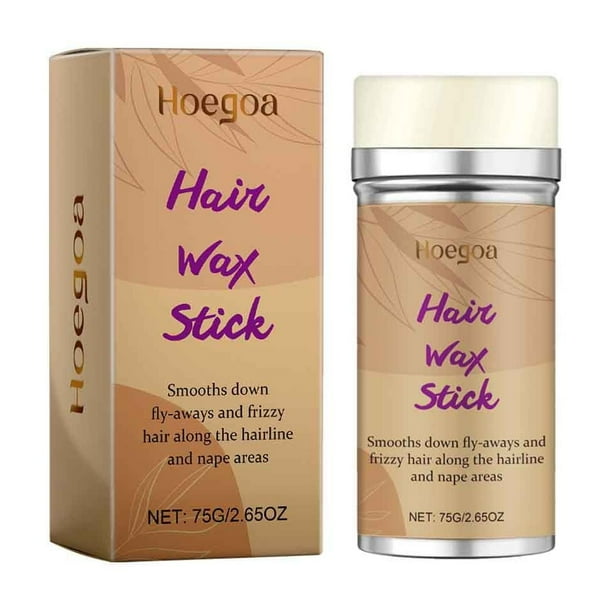Cera en barra para cabello, gel en barra para cabello, crema de peinado no grasa para cabello con frizz y cabello suelto, 75 g