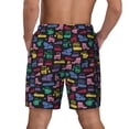 thumbnail image 4 of Daiia Colorful Excavator Mens Swim Trunks Swim Shorts Quick Dry Swim Shorts with Mesh Lining Pockets-Medium, 4 of 9