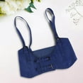 thumbnail image 4 of Ceinture de Taille pour Femmes Corset sous-Poitrine Ceinture Large Foncée Robe Bleue, 4 of 5