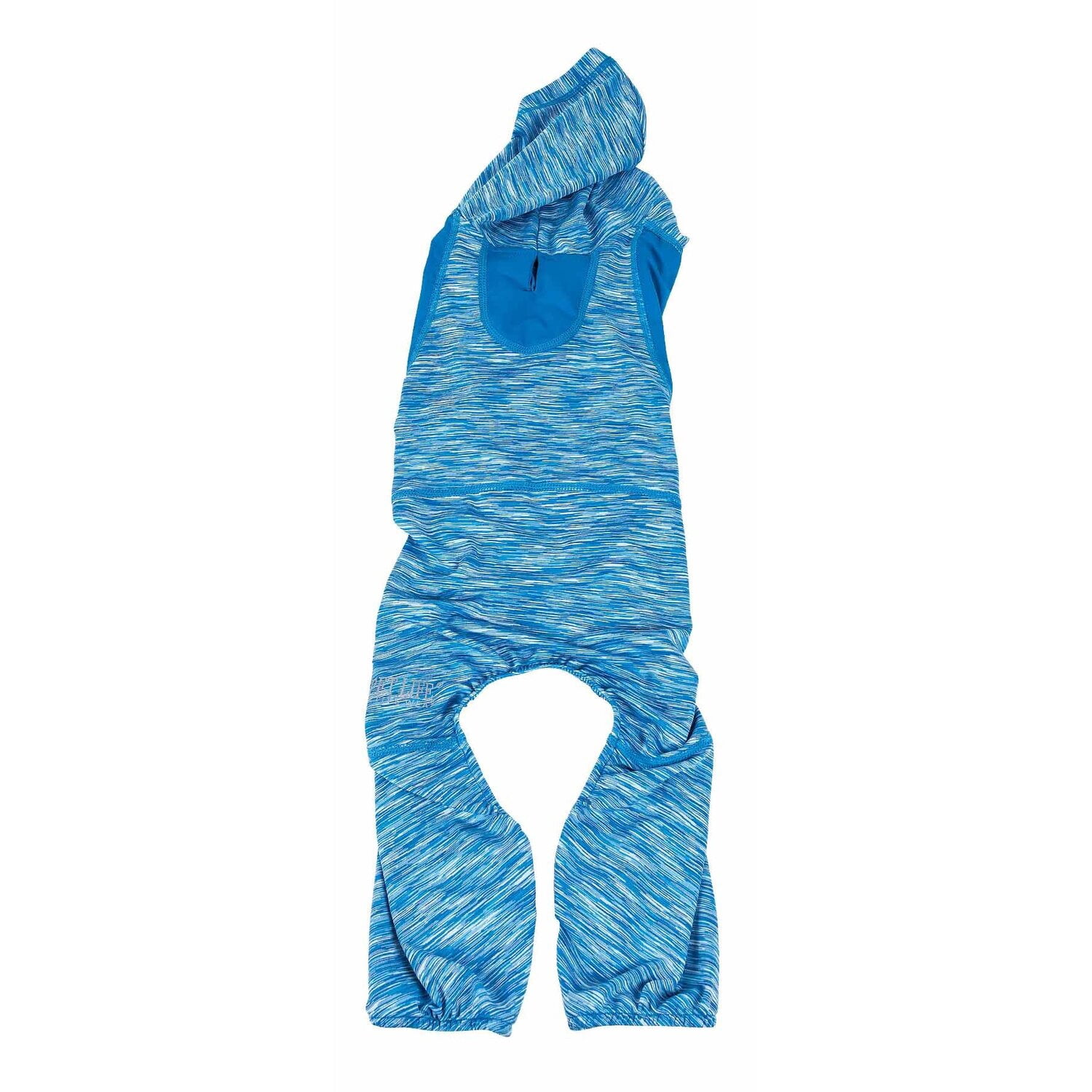 Pet Life ® Active 'Downward Dog' Heathered Performance 4-Way Stretch Two-Toned Full Body Warm Up Hoodie