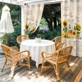 thumbnail image 4 of Outdoor Curtains for Patio Waterproof, Yellow Sunflowers Outdoor Privacy Panels Grommet, Floral Bees Elegant Pastoral Botanical Blackout Outside Curtains for Porch/Cabana 54"x108", 2 Panels, 4 of 8