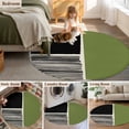 thumbnail image 5 of Round Rugs 5 Ft, Sage Green Black Non Slip Area Rugs for Kitchen Bedroom Entryway, Farmhouse Striped Modern Abstract Art Washable Carpet Runner Rug Floor Mats for Bedroom Home Decor, 5 of 8