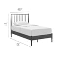 thumbnail image 3 of Adair Spindle Metal Twin Platform Bed in Charcoal, 3 of 10