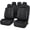 Black*9pcs fullset*Leather, variant on FLORAY Car Seat Covers for Compact Sedans, Polyester 9PCS Full Set, Front and Solid Rear Bench, Airbag Compatible, Black