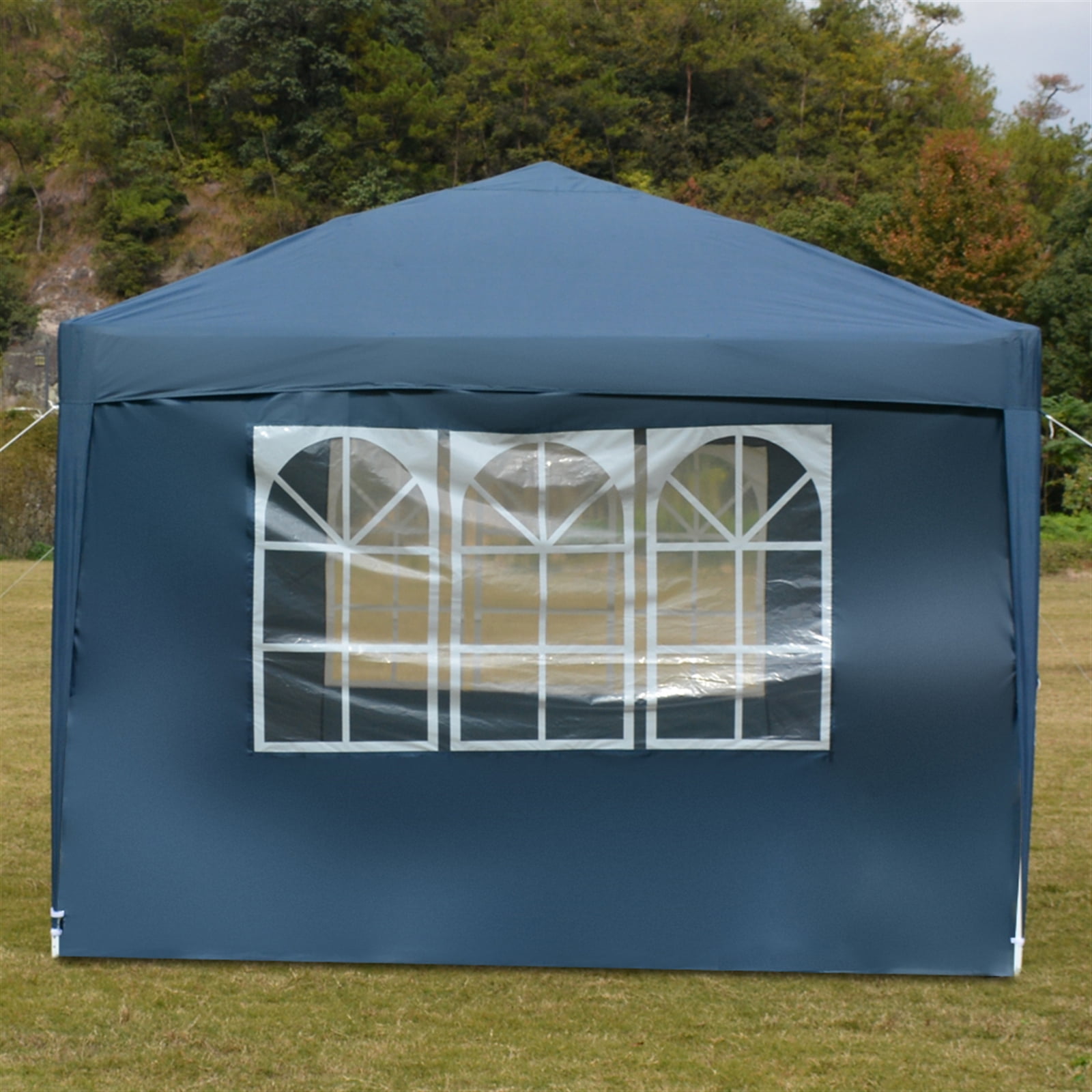Kepooman 3 x 3m Pop Up Canopy, Portable Folding Instant Canopy Tent with Two Doors & Two Windows, Outdoor Sun Shelter, Blue, Four Sides Kepooman 3 x 3m Pop Up Canopy, Portable Folding Instant Canopy Tent with Two Doors & Two Windows, Outdoor Sun Shelter, Blue, Four Sides