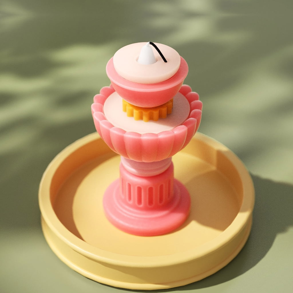 Aurgiarme Silicone Candle Making Molds Candle Base Moulds Suitable for Craft Enthusiasts Seeking Unique Home and Party Decorations
