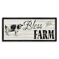 thumbnail image 2 of Stupell Industries Bless This Farm Sentiment Traditional Dairy Cow Religious Painting White Framed Art Print Wall Art, 10 x 24, 2 of 5