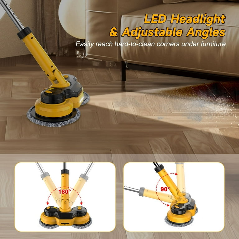【新品】 CLEAN SMART FLOOR CLEANER 電動モップ Amiluo Cordless Electric Mop, Floor Cleaner with LED