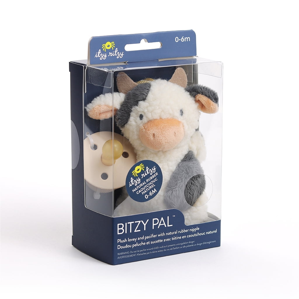 Itzy Ritzy Bitzy Pal Cow with Natural Rubber Pacifier