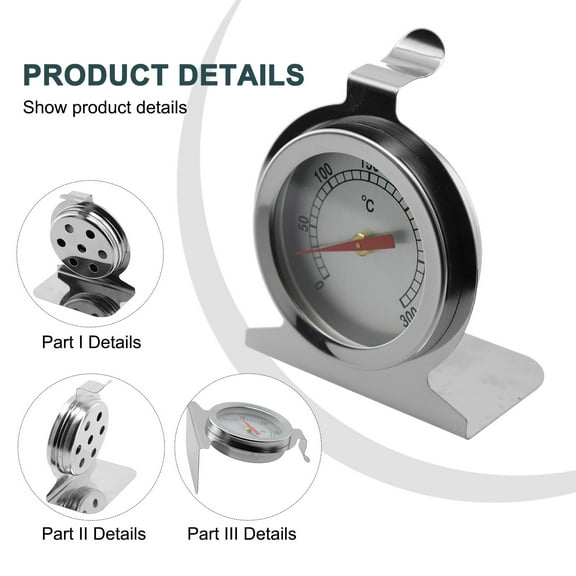 Stainless Steel Oven Thermometer Large Dial Kitchen Food Temperature Gauge YIWEI