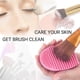 thumbnail image 5 of Limpiador de brochas de maquillaje Alfombrilla de limpieza de brochas de maquillaje de silicona, almohadilla limpiadora de brochas, limpiador de brochas cosméticas, herramienta de lavado portátil, 5 of 5