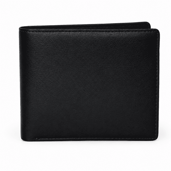 Zen Natural - Men’s Slim Leather Bifold Wallet with Coin Pocket, Card Slots & Cash Pocket – Black