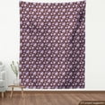 thumbnail image 4 of Purple Fabric by the Yard Upholstery, Ornamental Floral Abstract Illustration of Consecutive Lotus Flowers, Decorative Fabric for DIY and Home Accents, Brown Pale Lavender Mauve by Ambesonne, 4 of 5