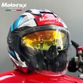 thumbnail image 4 of Casco de motocross de doble lente para hombre y mujer, casco de moto de cara abierta, casco de carreras para turismo, casco con certificación DOT Cascos, 4 of 5
