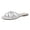 Silver, variant on Women Round Open Toe Flats Slippers Crystal Studded Straps Slides Sandals Beach Comfortable Shoes Size 4 Blue
