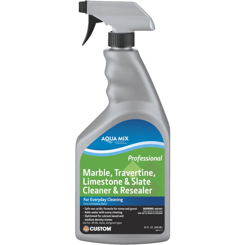 CUSTOM BLDG PRODUCTS Marble, Travertine, Limestone & Slate Cleaner & Resealer, 1Qt. AMMCRQT