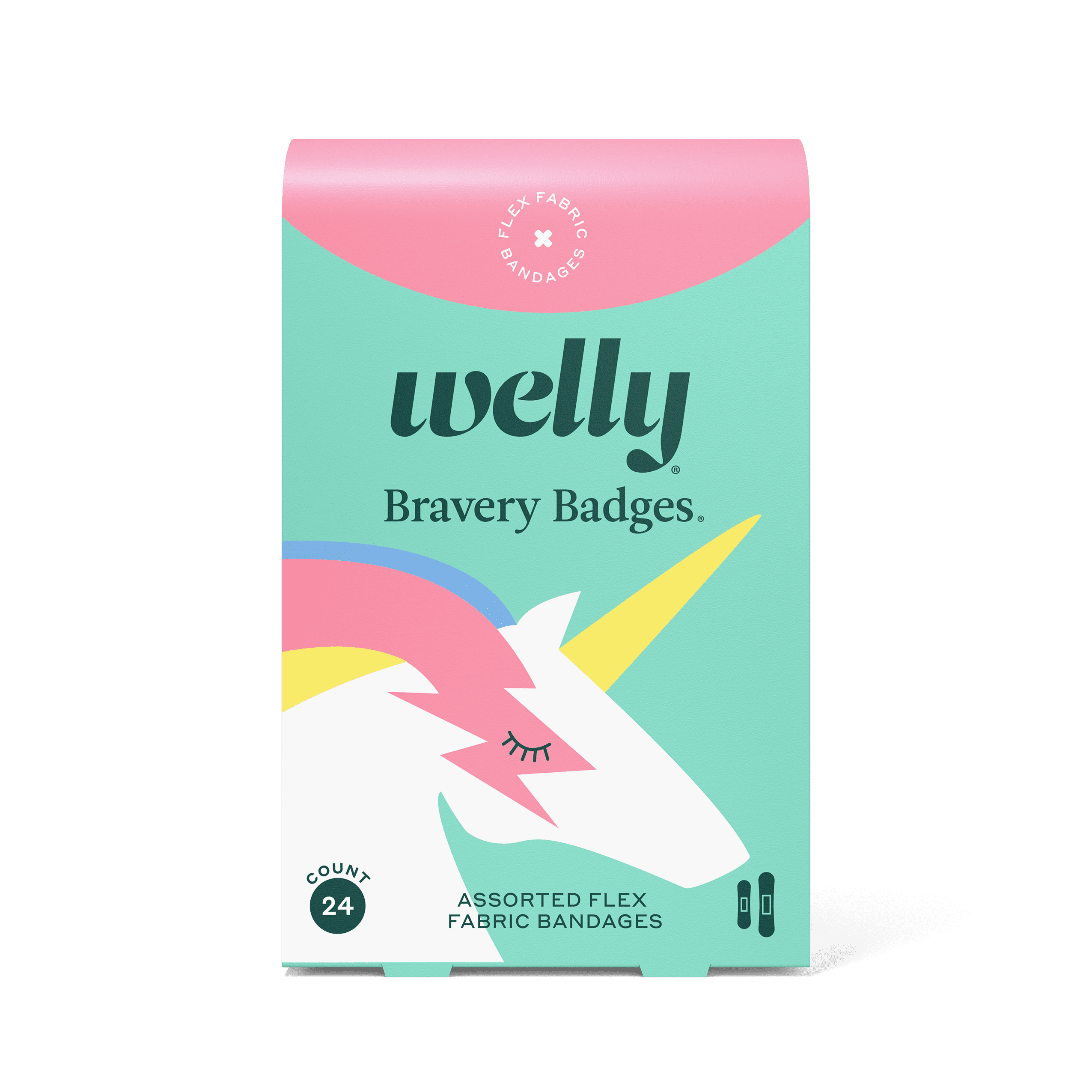 Welly Bravery Badges Assorted Refill, 24 bandages