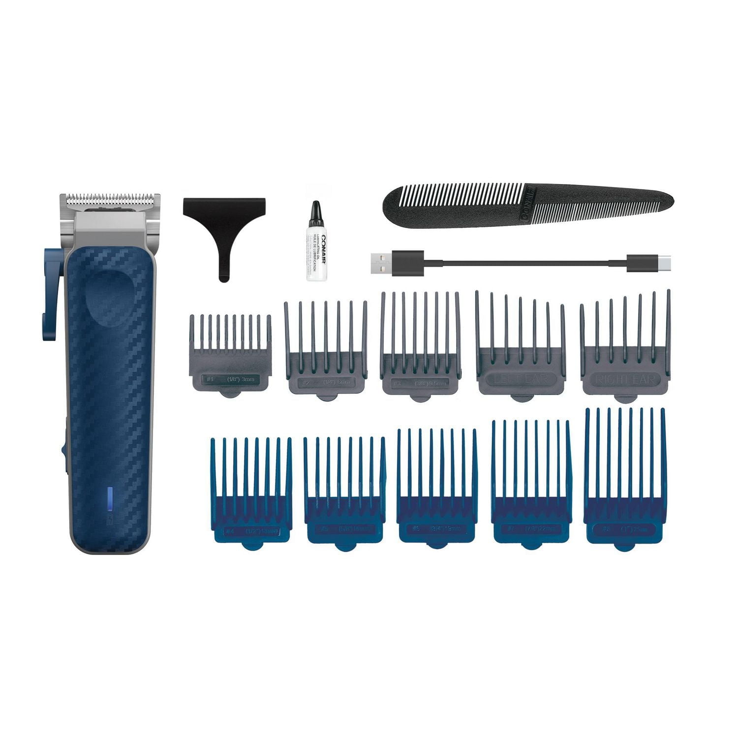 Conair Man I-Cut Series Rechargeable Lithium-Ion Hair Clipper, 15 Piece DC Motor Hair Cut Kit, 15 piece DC motor Hair Cut Kit