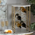 thumbnail image 5 of Skyline Decor Gold Finished Metal Wine Rack With Faux Marble Tabletop, 5 of 7