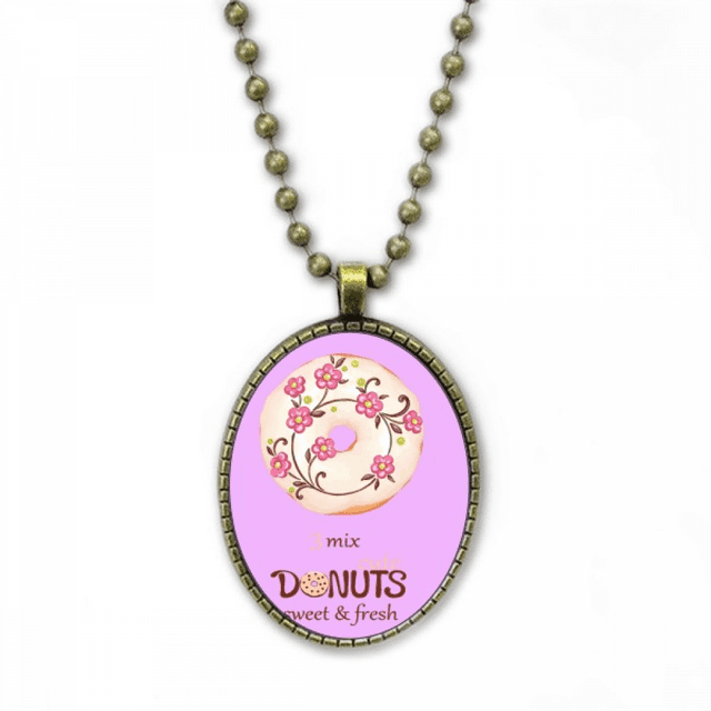 Collier de Nourriture Sucrée Fleur Dessert Chaîne Vintage Pendentif Perle Collection de Bijoux