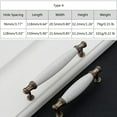 thumbnail image 2 of TOP-MAX 4PCS Zinc Alloy Cabinet Handle Cabinet Pulls with Ceramic Marbling Design White, 2 of 8