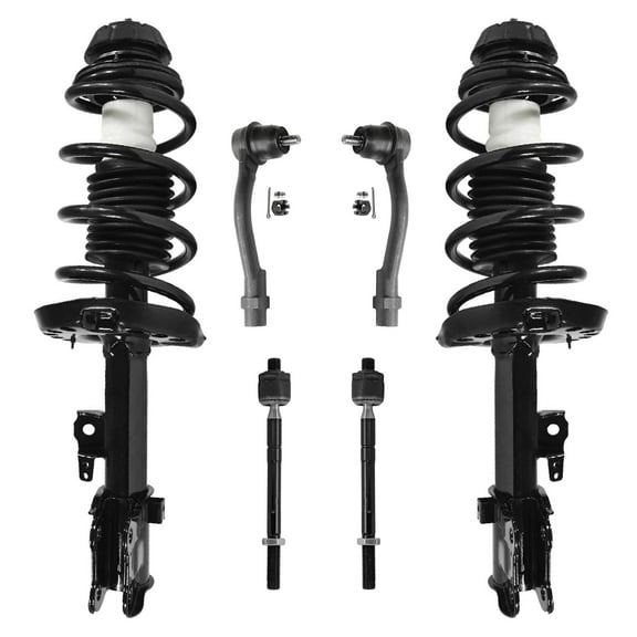 Detroit Axle - Front Struts Tie Rods for 2012 2013 Kia Soul, 2 Struts and Coil Spring Assembly Inner 4 Outer Tie Rod Ends Replacement Suspension Kit