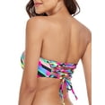 thumbnail image 6 of RELLECIGA Women’s Strapless Bikini Top Tie Back Lace Up Bandeau Bikini Swimsuits for Women Color Block Bathing Suit Top Only, 6 of 6