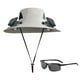 thumbnail image 1 of Sombrero de pesca al aire libre con ventilador solar para adultos | Gorra de protección solar de ala ancha con dos ventiladores ajustables de 3 velocidades alimentados por USB/energía solar | Malla, 1 of 1