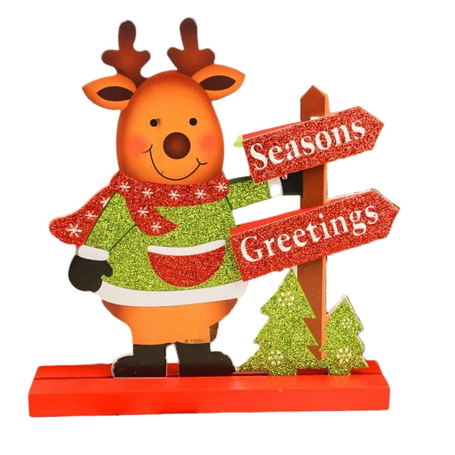 Wosthever Adornos de de Navidad Carta Artesanía Santa Elk Regalo de juguete Adorno Colgante de Navidad Bar Fiesta Accesorios de sala de estar Kits de decoración para fiestas Alce Wosthever HA070569-03