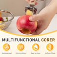thumbnail image 3 of Apple Corer, Adjustable Fruit and Vegetable Stainless Steel Multi Functional Core Remover Tool for Bell Peppers, Apples, Tomatoes, Efficient Kitchen Tool with Seed Removal Design (22.5*1cm g, 3 of 5
