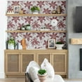 thumbnail image 4 of S4Sassy Peel & Stick Vinyl Wallpaper, Chic Retro Leaf Wallpaper Contact Paper Waterproof- Brown, 25"x360", Textured Finish, Removable Wall Covering for Bedrooms & Living Areas, 4 of 9