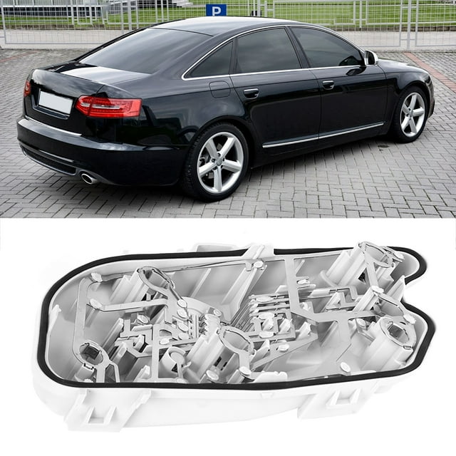 Portalámparas De Luz Trasera, Bandeja De Bombilla De Luz Trasera Derecha Blanca 4F5945222C Reemplazo Estándar OEM De aleación De Aluminio Para C6 BERLINA 2004-2008 Para