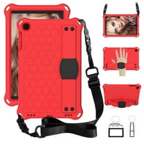 Galaxy Tab A 10.1 2019 Case SM-T510 T515. Allytech EVA Kids Friendly Heavy Duty Protection Shoulder Strap Kickstand Defender Bumper Cover for Samsung Galaxy Tab A 10.1 2019, Red