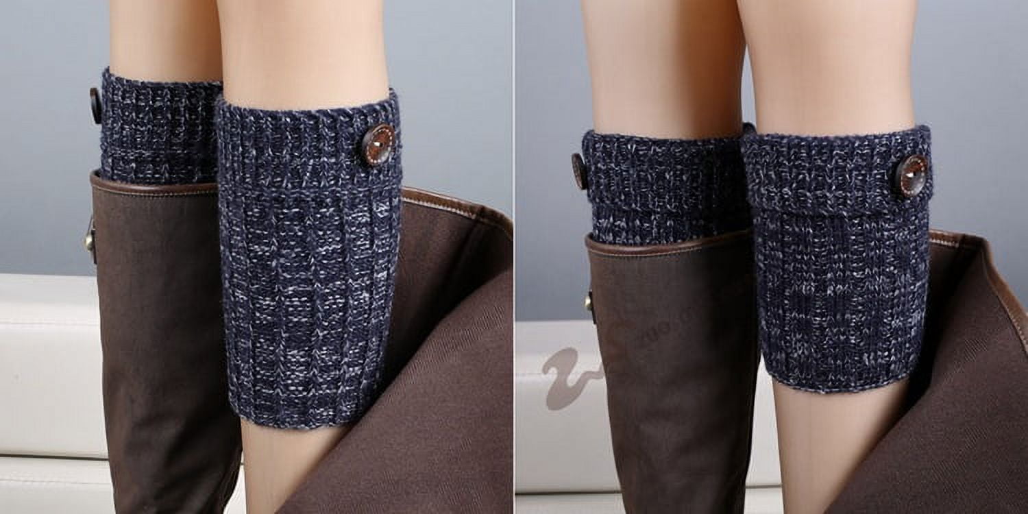 5 Pairs Womens Winter Warm Leg Warmers Soft Knitted Boot Cuffs Toppers Socks Slouch Short Ankle Warmers,Warmers Socks for Girls Ladies Adults，Christmas Gift